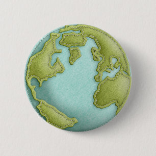 Earth 3D Stitched Pattern Button