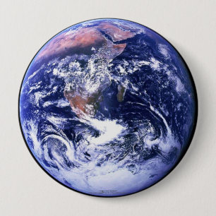 Earth 4 Inch Round Button