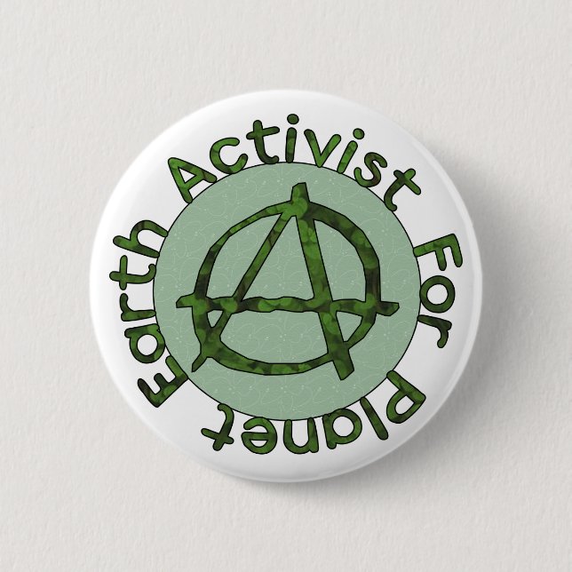 Earth Activist 2 Inch Round Button (Front)