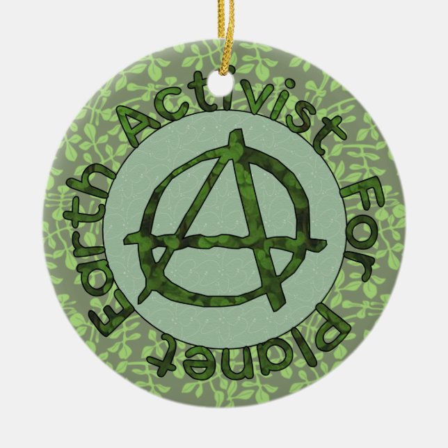Earth Activist Ceramic Ornament (Front)