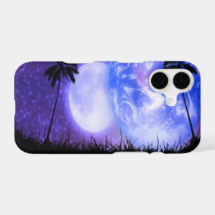 Earth and Moon Celestial iPhone Case