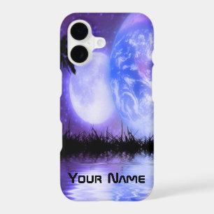Earth and Moon Celestial iPhone Case