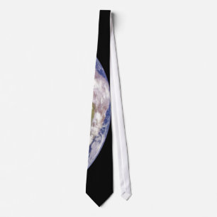 Earth and Moon in Space Tie