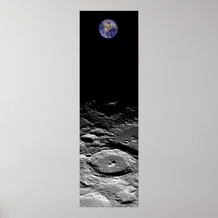 Earth and Moon Poster