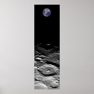 Earth and Moon Poster