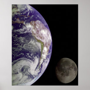 Earth and Moon poster