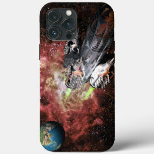 Earth and Rocket ships Case-Mate iPhone Case