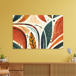 Earth and Sky Eastern Ojibwe Woodlands Art Canvas Print