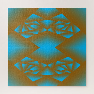 Earth And Sky Ombre Geometric Abstract Art  Jigsaw Puzzle