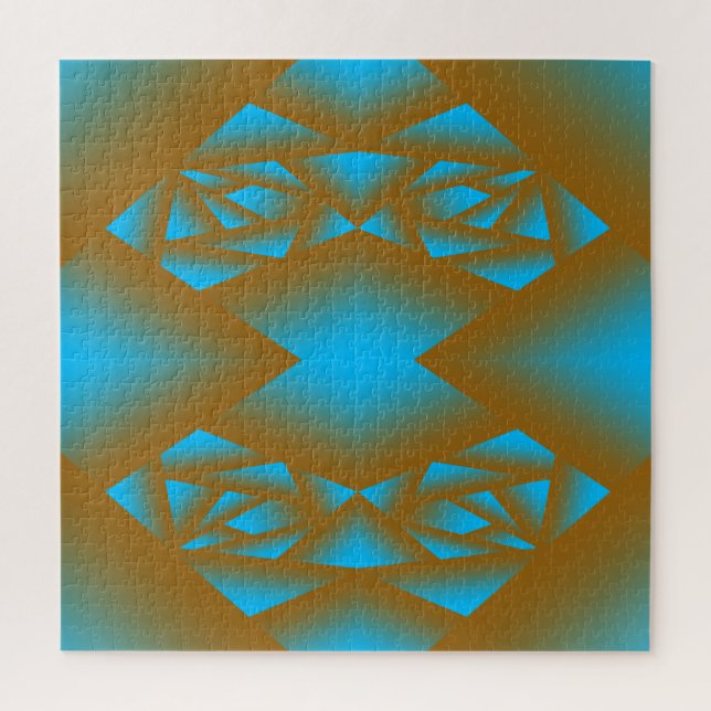 Earth And Sky Ombre Geometric Abstract Art  Jigsaw Puzzle (Vertical)