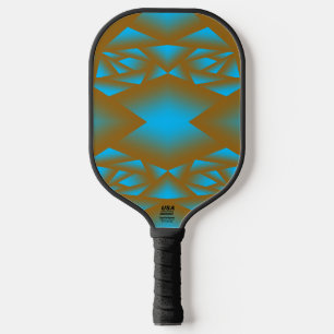 Earth And Sky Ombre Geometric Abstract Art  Pickleball Paddle
