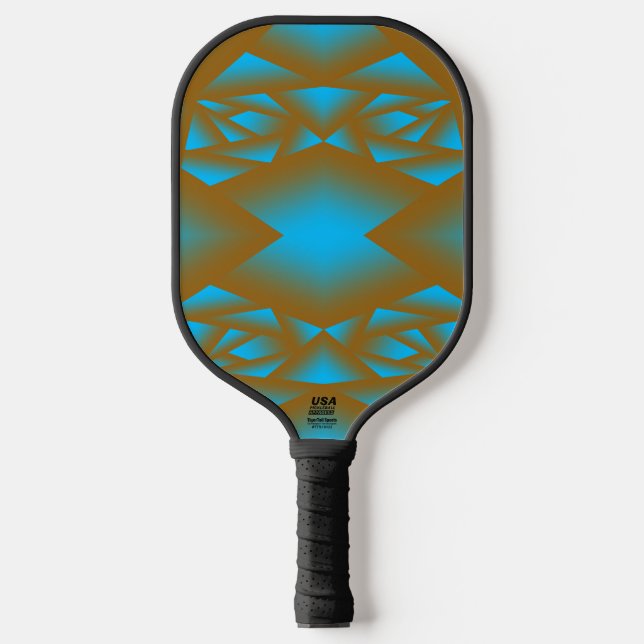 Earth And Sky Ombre Geometric Abstract Art  Pickleball Paddle (Front)