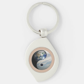 Earth and Sky Yin Yang Keychain