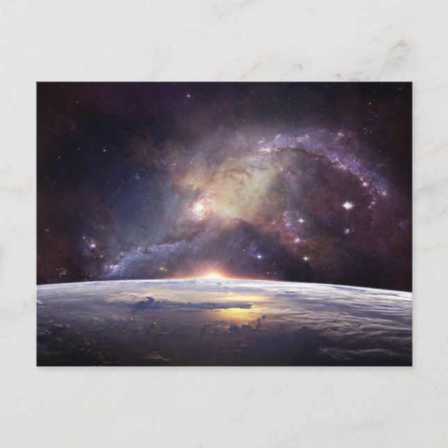 earth and space postcard (Front)