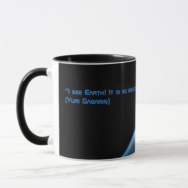Earth and Space with a quote Mug (Left)