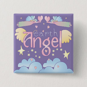 Earth Angel 2 Inch Square Button