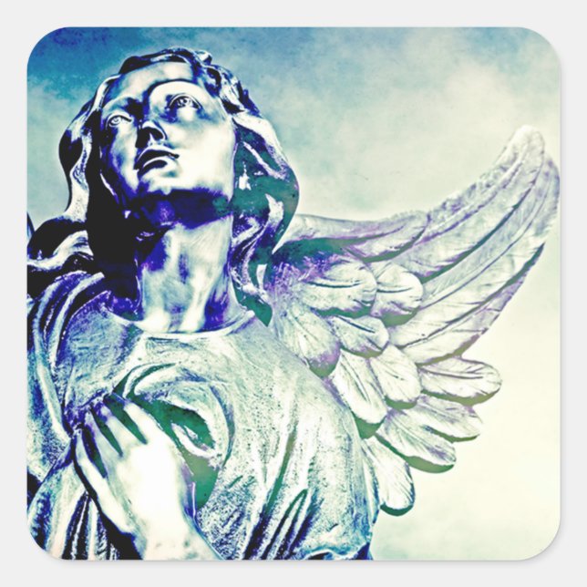 Earth Angel Square Sticker (Front)