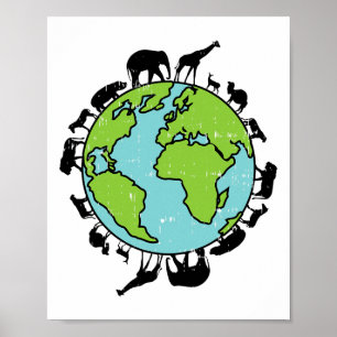 Earth Animals Wildlife Conservation Environmentali Poster