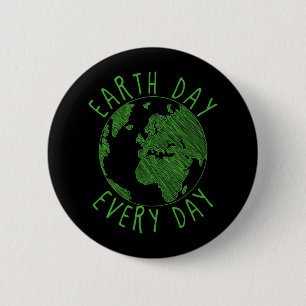 Earth Anniversary Environmental Awareness Earth Da 2 Inch Round Button