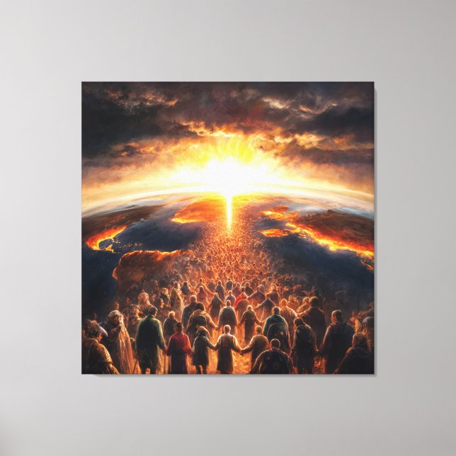 *~*  Earth AP70 World Light Celestial Cosmic Canvas Print (Front)