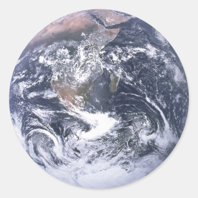 Earth - Apollo 17 Photo Classic Round Sticker (Front)
