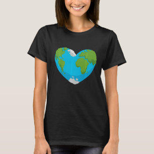 Earth Art Planet Funny Artwork Graphic Heart Premi T-Shirt