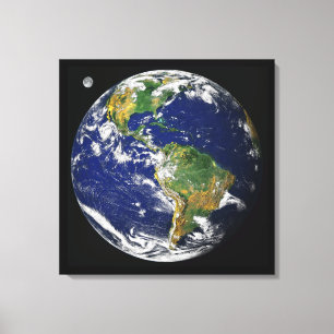 Earth, As Seen From Space, As Of April, 2000 Canvas Print