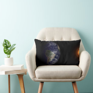 Earth At Its Equinox. Lumbar Pillow