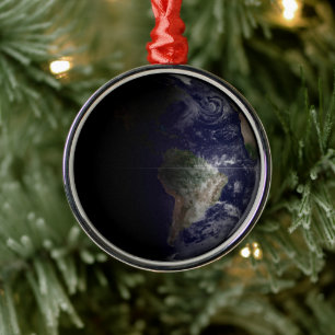 Earth At Its Equinox. Metal Ornament