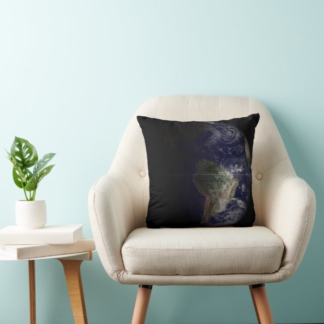 Earth At Its Equinox. Throw Pillow (Chair)