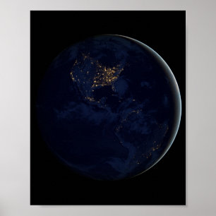 Earth at Night — The Black Marble, 2012 Poster