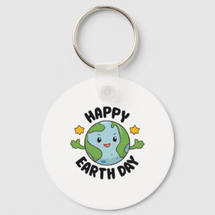 Earth Awareness Day Cute Planet Happy Earth Day  Keychain