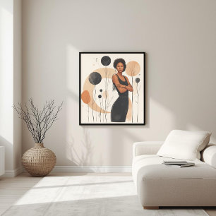 Earth Balance – Feminine Botanical Geometry II Poster