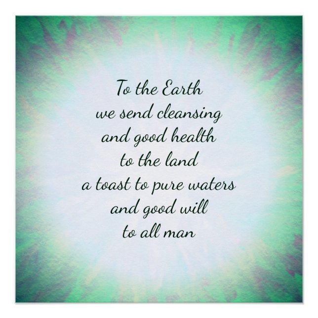 Earth blessing poster (Front)