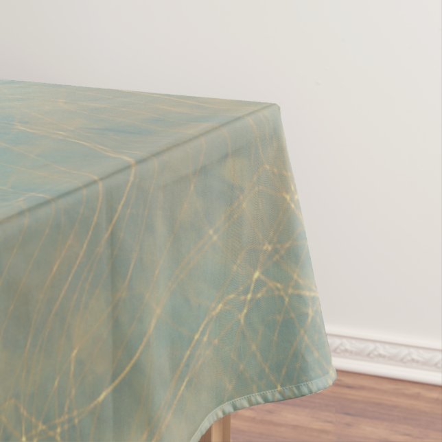 Earth Bloom Mandala – Textured Geometric Art Tablecloth (In Situ)