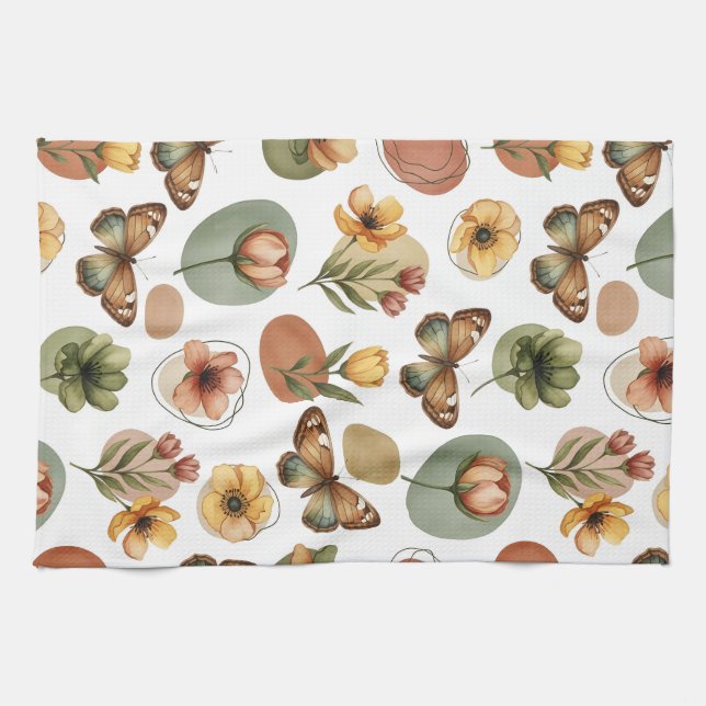 Earth Blossom Harmony Kitchen Towel (Horizontal)