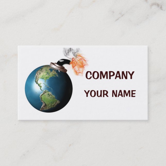 Earth bomb business card (Front)