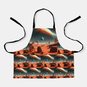 Earth Calling Mars, Kids Full Print Apron