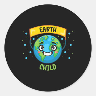 Earth Child Save Planet Teacher Science Climate Ch Classic Round Sticker