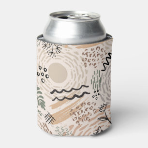 Earth colours with abstract shapes decoration can cooler