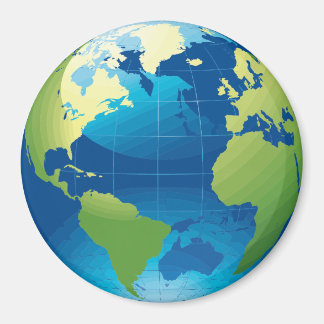 Earth continent globe magnet