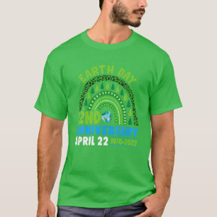 Earth Day 2022 Rainbow Trendy 52Nd Anniversary Kid T-Shirt