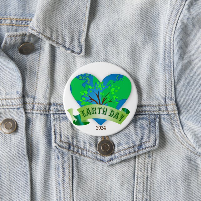 Earth Day 2024 3 Inch Round Button (In Situ)