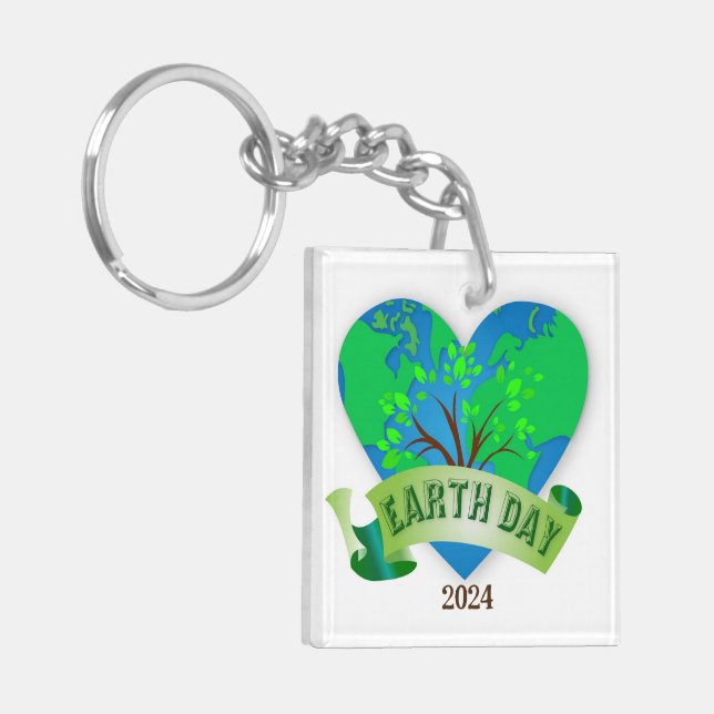Earth Day 2024 Keychain (Front Left)