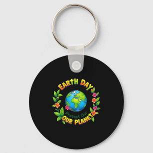 Earth Day 2025 Earth Happy Earth Day Shirt Cute Ea Keychain