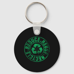 Earth Day 2025 Reduce Reuse Recycle Keychain