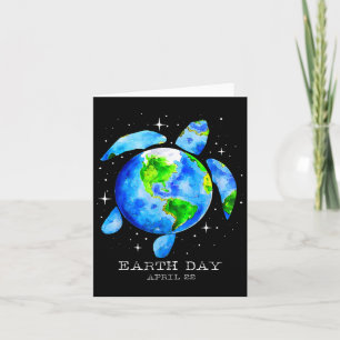 Earth Day 2025 Restore Earth Sea Turtle Art Save T Card