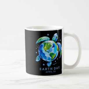 Earth Day 2025 Restore Earth Sea Turtle Art Save T Coffee Mug