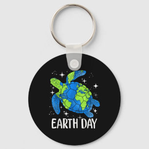 Earth Day 2025 Restore Earth Turtle Art Save The P Keychain