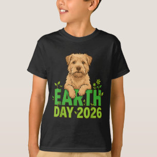 Earth Day 2026 Cute Terrier Dog Owners Mom Dad Sch T-Shirt